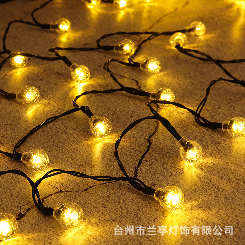 Solar Bubble String Lights Outdoor Waterproof, 8 Modes 12M/100LEDs Solar Powered Crystal Globe Fairy Lights for Garden Patio Yard Wedding Christmas Decor – Auto On/Off, IP65 Rated, Party & Holiday Lighting