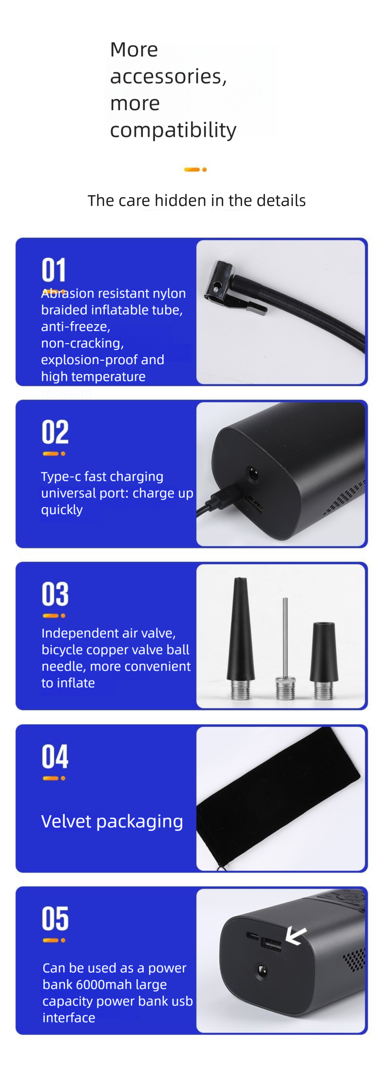 Wireless Car Tire Inflator, 220W Portable Air Compressor with Digital Display, 12V Rechargeable Auto Pump for Car, Motorcycle, Bike & Balls, LED Light + USB Charging, Fast Inflation up to 25L/min, 20+ Mins Working Time