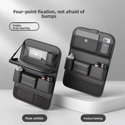 Car Seat Back Storage Rack Seat Back Organizer Bag Child Car Rear Seat Folding Table Car Small Table Portable