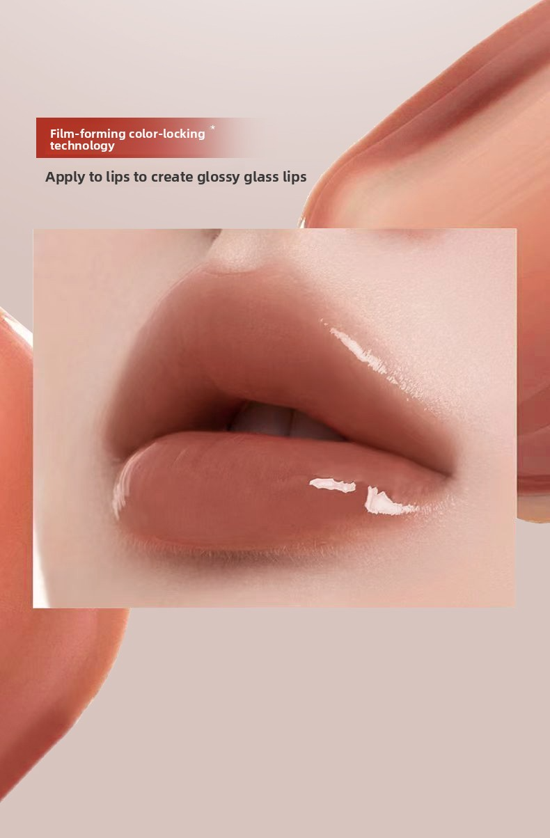 2-in-1 Double-ended Lip Glaze, Mirror Water-glossy Finish, Non-stick Cup, Plumping & Moisturizing, Long-lasting Lipstick,Red