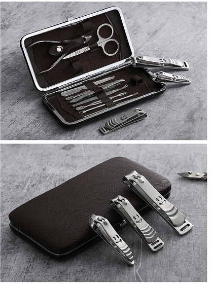 Unlock Salon-Perfect Nails, Your Ultimate 12-Piece Stainless Steel Manicure Set