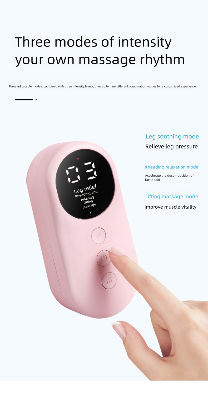 Calf massager, air wave electric air pressure unblocking device, multi-functional leg massager, constant temperature hot compress leg beauty device