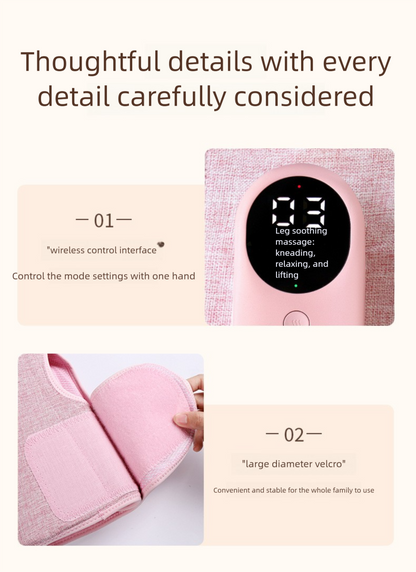 Calf massager, air wave electric air pressure unblocking device, multi-functional leg massager, constant temperature hot compress leg beauty device