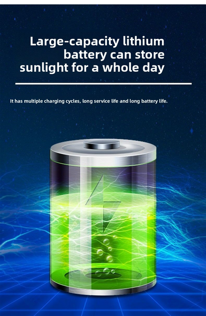 Outdoor LED Solar Lamp with Motion Sensor, 20W-40000W, IP67, for Courtyard and Garden