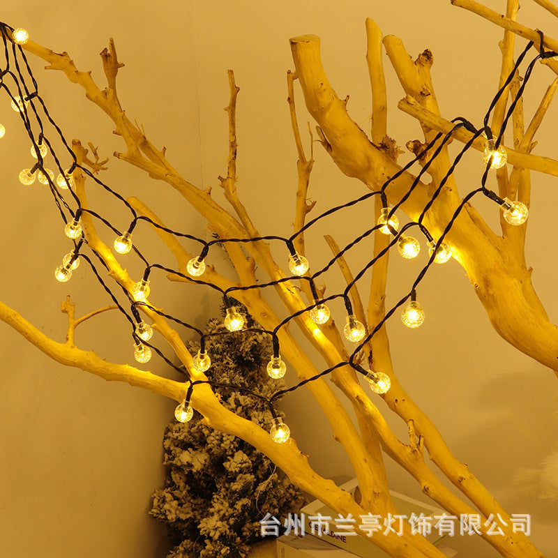 Solar Bubble String Lights Outdoor Waterproof, 8 Modes 12M/100LEDs Solar Powered Crystal Globe Fairy Lights for Garden Patio Yard Wedding Christmas Decor – Auto On/Off, IP65 Rated, Party & Holiday Lighting