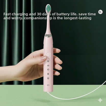 S6 Sonic Electric Toothbrush, 40,000 vibrations/min, IPX7, 5 modes, USB, fast shipping
