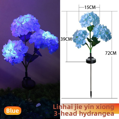 Solar Hydrangea Lantern, IP65 Waterproof, Auto On/Off at Dusk, 6-12H Lighting, 1-3㎡ Coverage, Stainless Steel, Outdoor Garden Decoration