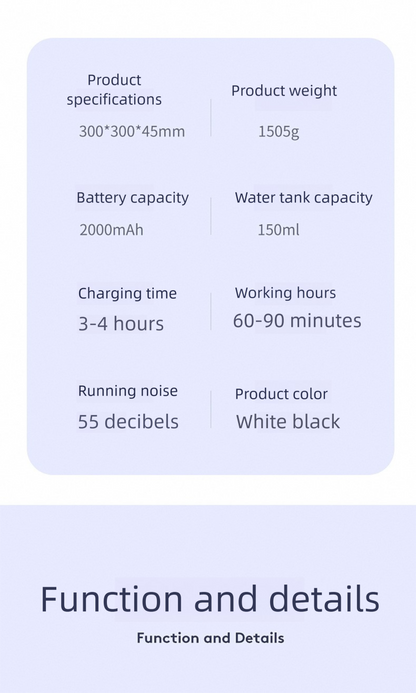 Cleaning robot, vacuum cleaner and mop with APP, 1800Pa, thin 4.5cm, 90 minutes autonomy, black/white