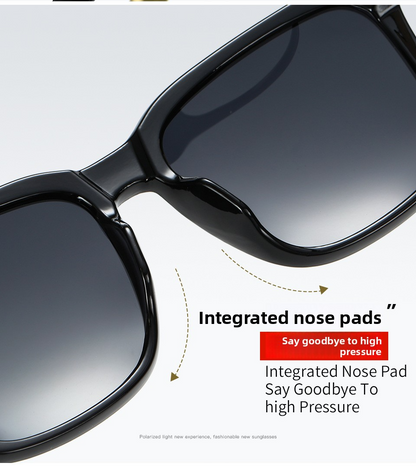 Ochelari de soare polarizați trendy, UV400, rame metalice + PC, negru/auriu, nuanță oglindă, unisex, potriviți pentru condus și pescuit