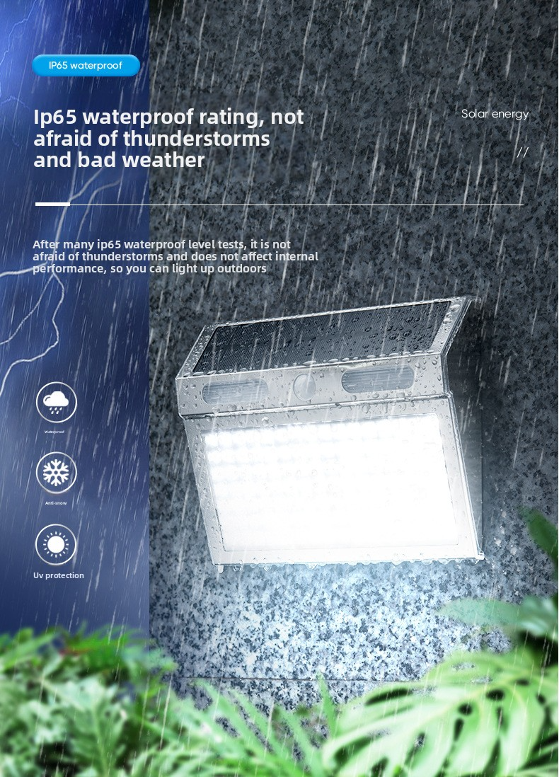 Solar Wall Lamp, 112LED 4-in-1 Motion Sensor, IP65 Waterproof, Outdoor Garden Gate Light, Auto On/Off, Super Bright