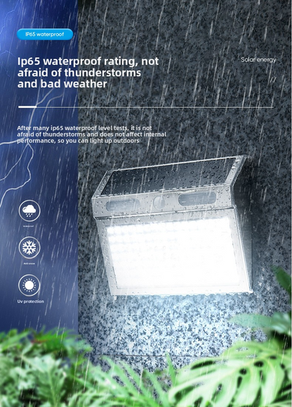 Solar Wall Lamp, 112LED 4-in-1 Motion Sensor, IP65 Waterproof, Outdoor Garden Gate Light, Auto On/Off, Super Bright