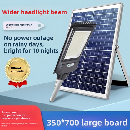 Outdoor LED Solar Lamp with Motion Sensor, 20W-40000W, IP67, for Courtyard and Garden