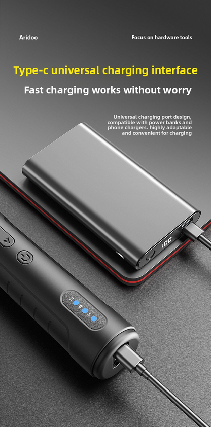 4.2V wireless electric screwdriver, 10Nm adjustable torque, accessory set, USB charging, 3 steps