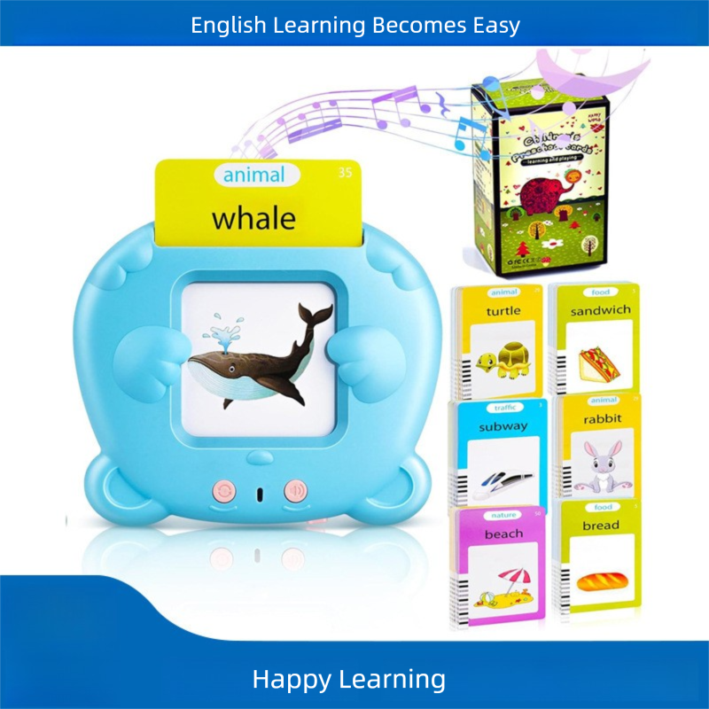 Educational toy speaking cards, 224 words, Montessori learning, gift for children 2-6 years old