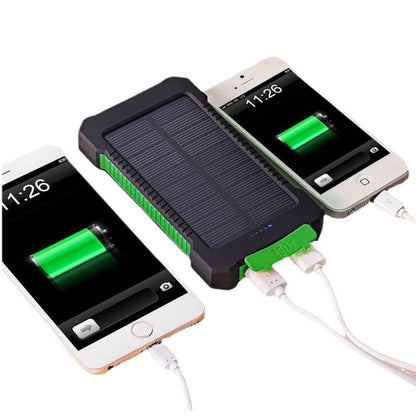 Solar Power Bank 10000mAh, Waterproof, LED Compass, Outdoor Emergency Charger, Solar Charging, Custom Logo, Portable for Camping