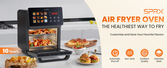 New multi-functional visual air fryer, air fryer and oven combo, touch control, large capacity 4L - 25L available, three-dimensional hot air baking, global voltage for European, American and British standards, stainless steel inner pot, 12-month warranty.