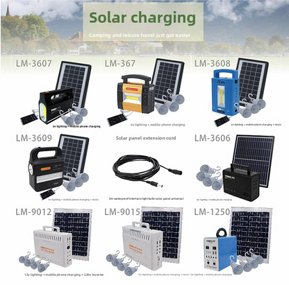 Solar Generator Kit, 120W Portable Power Station for Home, 220V AC Outlet Off-Grid Solar Power System with 4 LED Bulbs & USB Port, Backup Power for TV, Laptop, Phone Charging for Camping Emergency