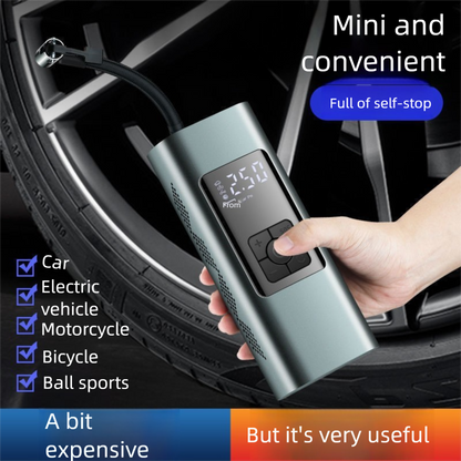 Wireless Car Tire Inflator, 220W Portable Air Compressor with Digital Display, 12V Rechargeable Auto Pump for Car, Motorcycle, Bike & Balls, LED Light + USB Charging, Fast Inflation up to 25L/min, 20+ Mins Working Time