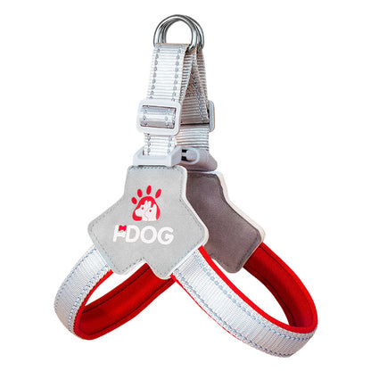 Y trapezoid hammer for dogs, adjustable, with reflectors, leash included, anti-leakage safety