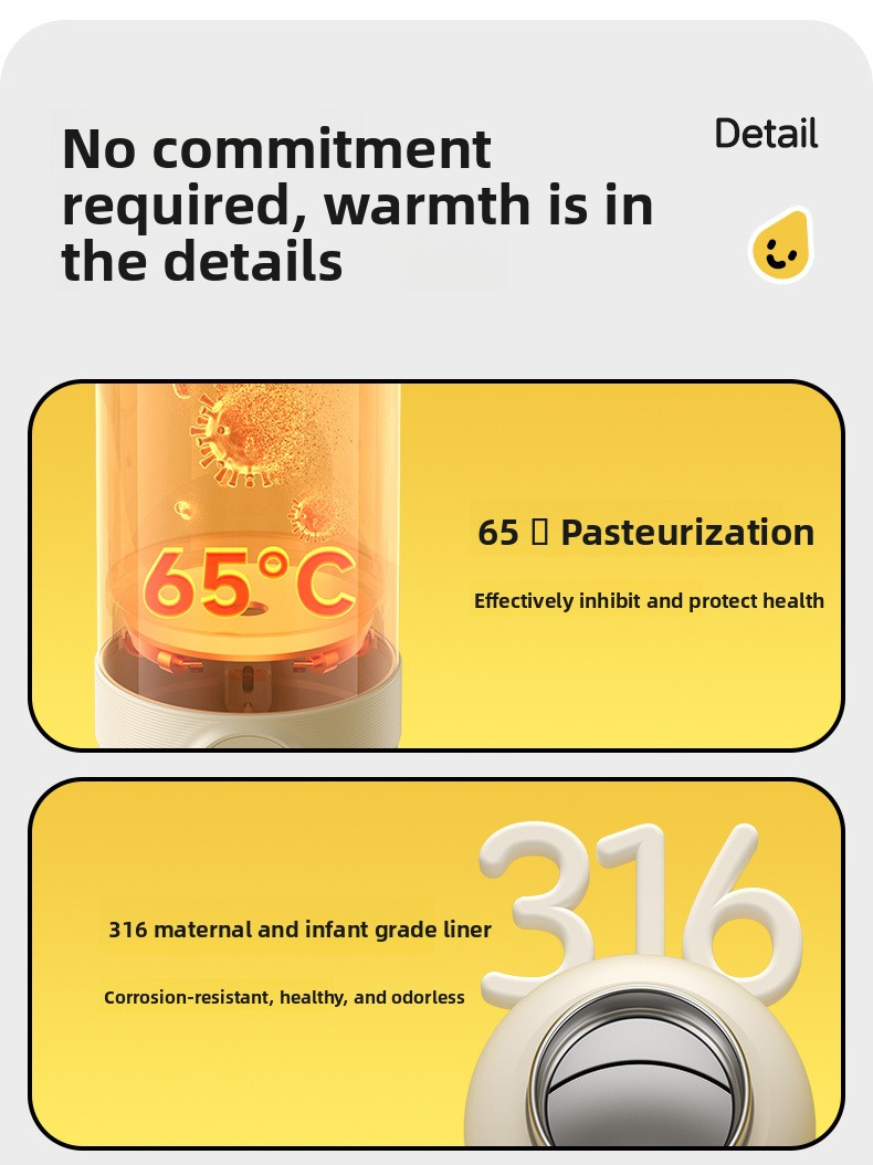 Wireless Thermal Cup for Wuke Milk, Quick Heating 18W, 6 Temperature Steps, Stainless Steel, 0.84kg, Portable for Travelers In other words, it's the same.