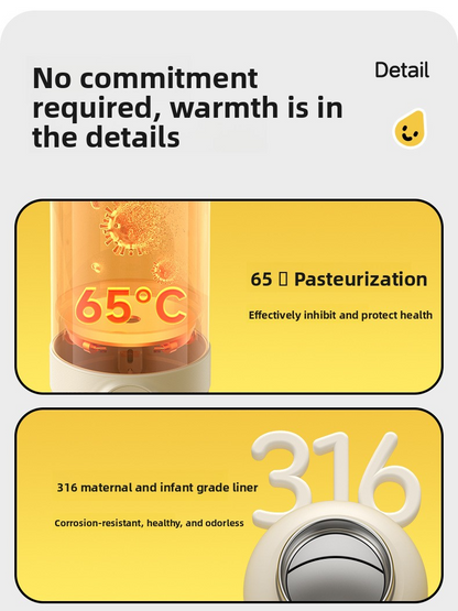 Wireless Thermal Cup for Wuke Milk, Quick Heating 18W, 6 Temperature Steps, Stainless Steel, 0.84kg, Portable for Travelers In other words, it's the same.
