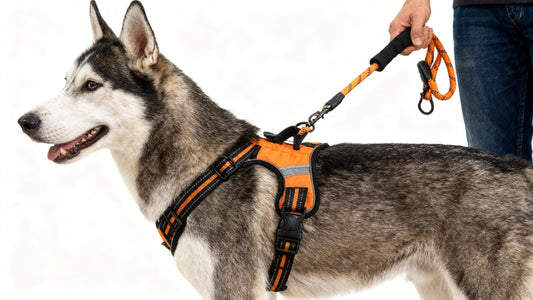 Chest Ham Dog Vest, Anti-pull, Breathable Mesh, Reflective Bands, Adjustable, For Dogs 4-42 kg, With Optional Leather