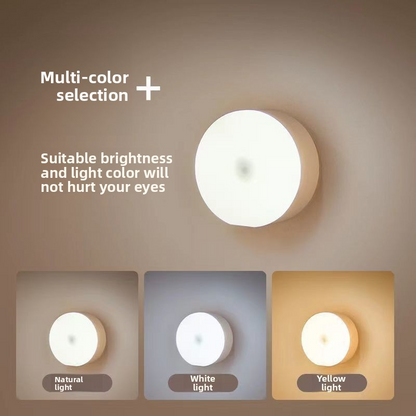 Smart key-activated eye-friendly wireless charge adhesive LED lamp