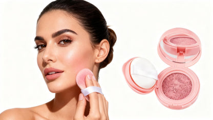 YAQINO creamy cheek mask, aerated texture, water and sweat resistant, natural finish, 3.2g, orange/pink