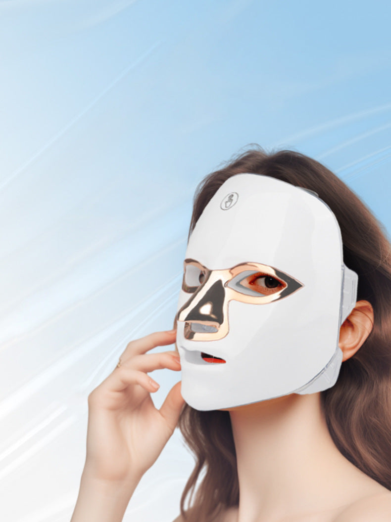 7-color LED face mask, rechargeable, touch, for skin care