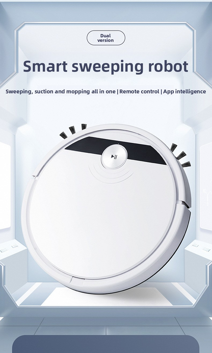 Cleaning robot, vacuum cleaner and mop with APP, 1800Pa, thin 4.5cm, 90 minutes autonomy, black/white