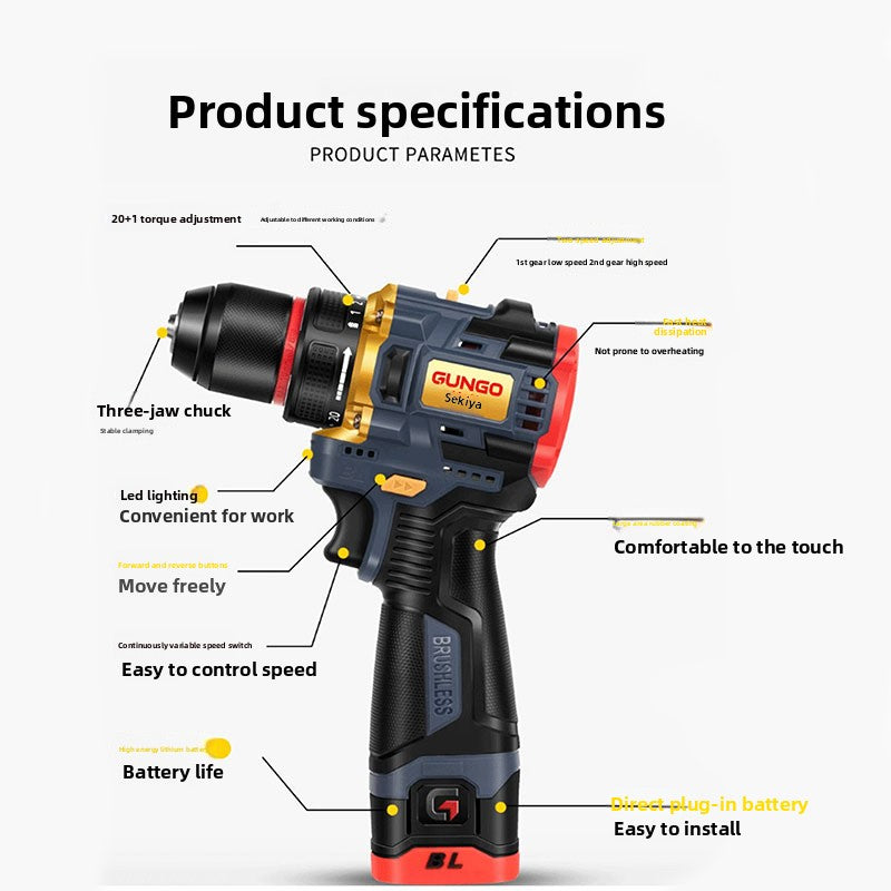 Multifunctional electric drill, charging drill