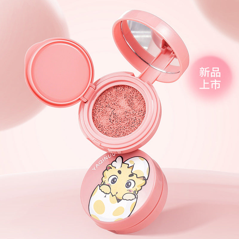 YAQINO creamy cheek mask, aerated texture, water and sweat resistant, natural finish, 3.2g, orange/pink