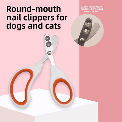 Cat Dog Nail Scissors, Safety Hole, Overcutting Prevention, Stainless Steel, Ergonomic, Easy to Use