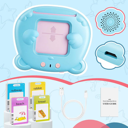 Educational toy speaking cards, 224 words, Montessori learning, gift for children 2-6 years old