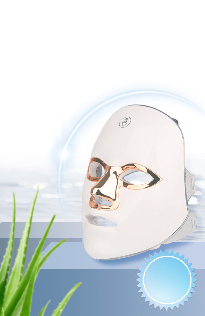 7-color LED face mask, rechargeable, touch, for skin care