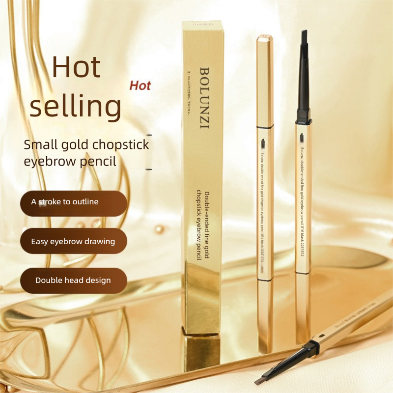Triangle Eyebrow Pencil, Ultra-Fine Machete Shape for Natural 3D Strokes, Waterproof & Sweat-Proof vs Smudged Brows, Double-Ended Design with Spoolie, 3D Sketch Effect, 5 Colors, Long-Lasting All Day