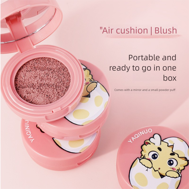 YAQINO creamy cheek mask, aerated texture, water and sweat resistant, natural finish, 3.2g, orange/pink