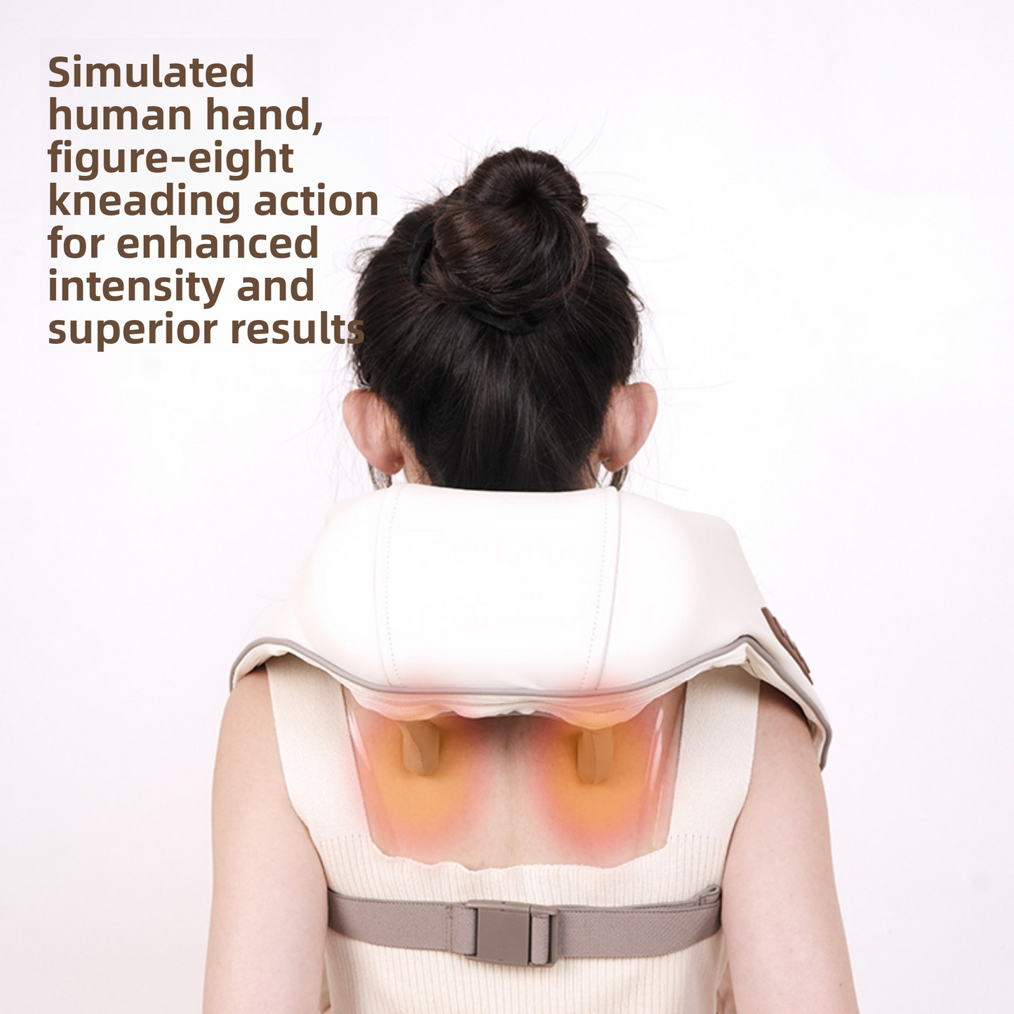 Neck and Shoulder Massage Pellet, with Friction and Heating, 6 Heads, 3 Speeds, Battery, YC-369C