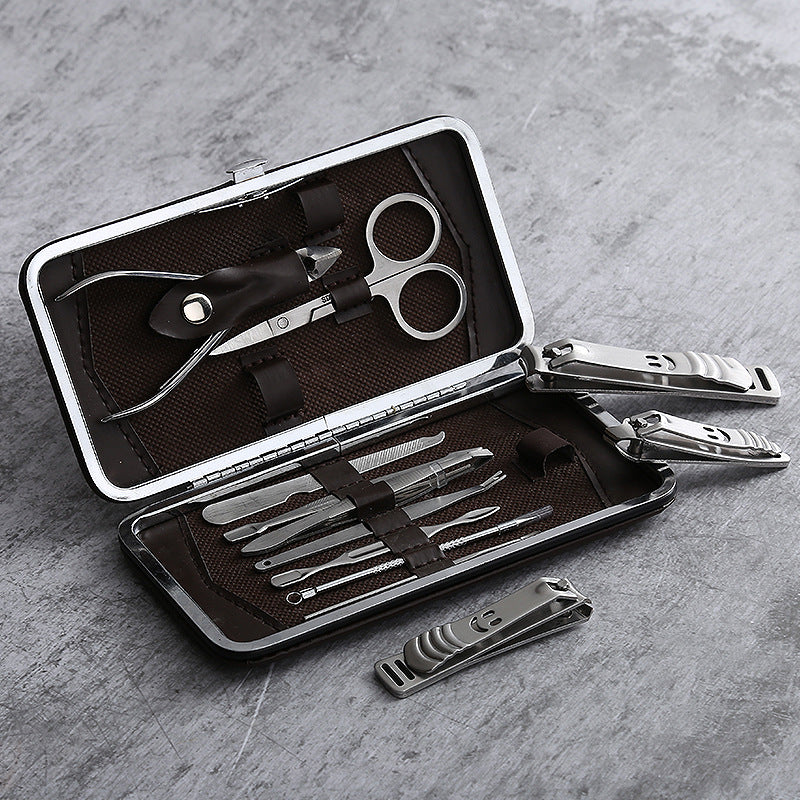 Unlock Salon-Perfect Nails, Your Ultimate 12-Piece Stainless Steel Manicure Set