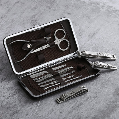 Unlock Salon-Perfect Nails, Your Ultimate 12-Piece Stainless Steel Manicure Set