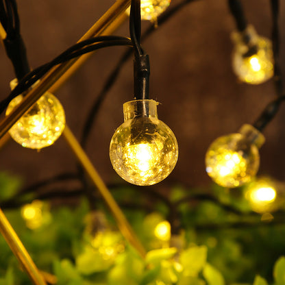 Solar Bubble String Lights Outdoor Waterproof, 8 Modes 12M/100LEDs Solar Powered Crystal Globe Fairy Lights for Garden Patio Yard Wedding Christmas Decor – Auto On/Off, IP65 Rated, Party & Holiday Lighting