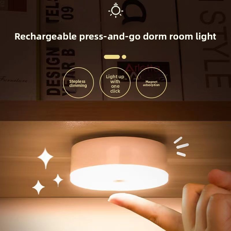 Smart key-activated eye-friendly wireless charge adhesive LED lamp