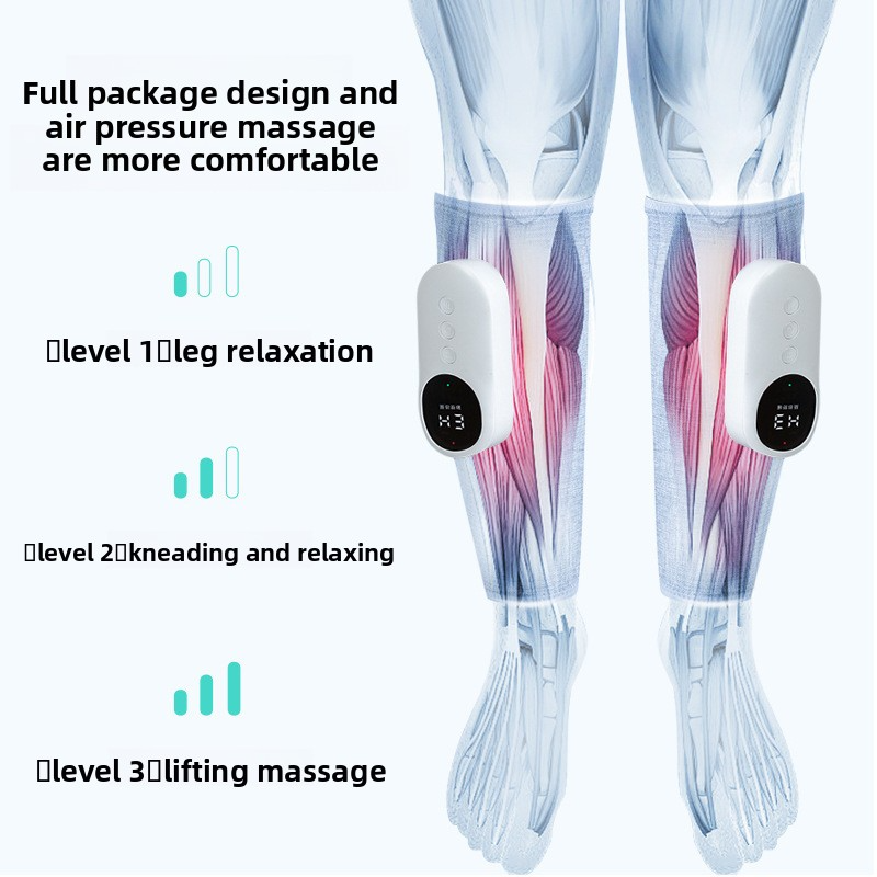 Calf massager, air wave electric air pressure unblocking device, multi-functional leg massager, constant temperature hot compress leg beauty device
