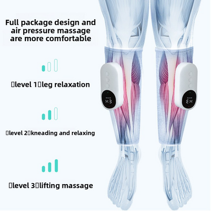 Calf massager, air wave electric air pressure unblocking device, multi-functional leg massager, constant temperature hot compress leg beauty device