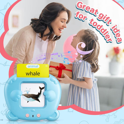 Educational toy speaking cards, 224 words, Montessori learning, gift for children 2-6 years old