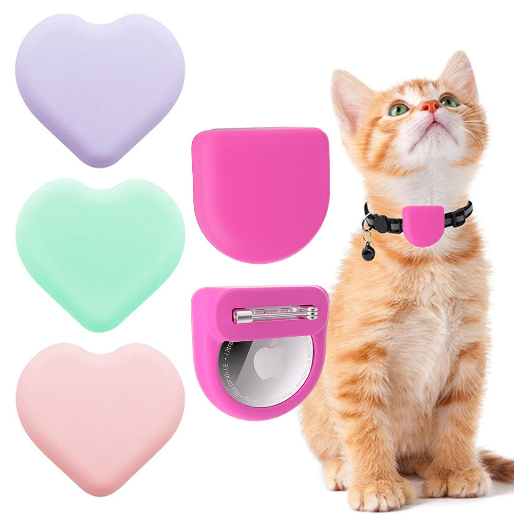 Child and pet Locator tracter Silicone Protection Case  - AirTag Love Design Pin