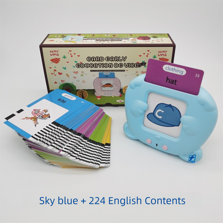 Educational toy speaking cards, 224 words, Montessori learning, gift for children 2-6 years old