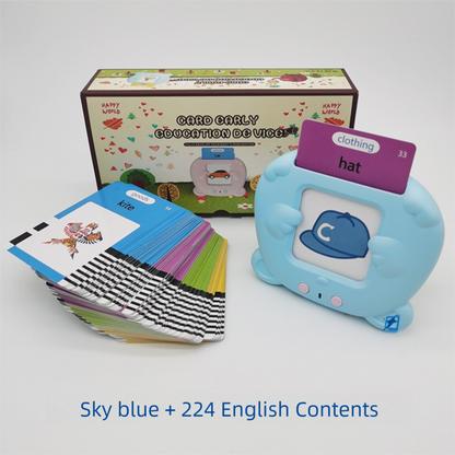 Educational toy speaking cards, 224 words, Montessori learning, gift for children 2-6 years old