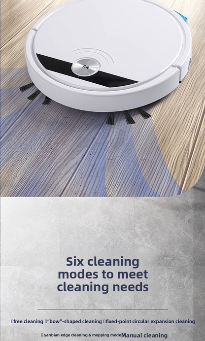 Cleaning robot, vacuum cleaner and mop with APP, 1800Pa, thin 4.5cm, 90 minutes autonomy, black/white