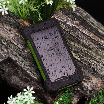Solar Power Bank 10000mAh, Waterproof, LED Compass, Outdoor Emergency Charger, Solar Charging, Custom Logo, Portable for Camping
